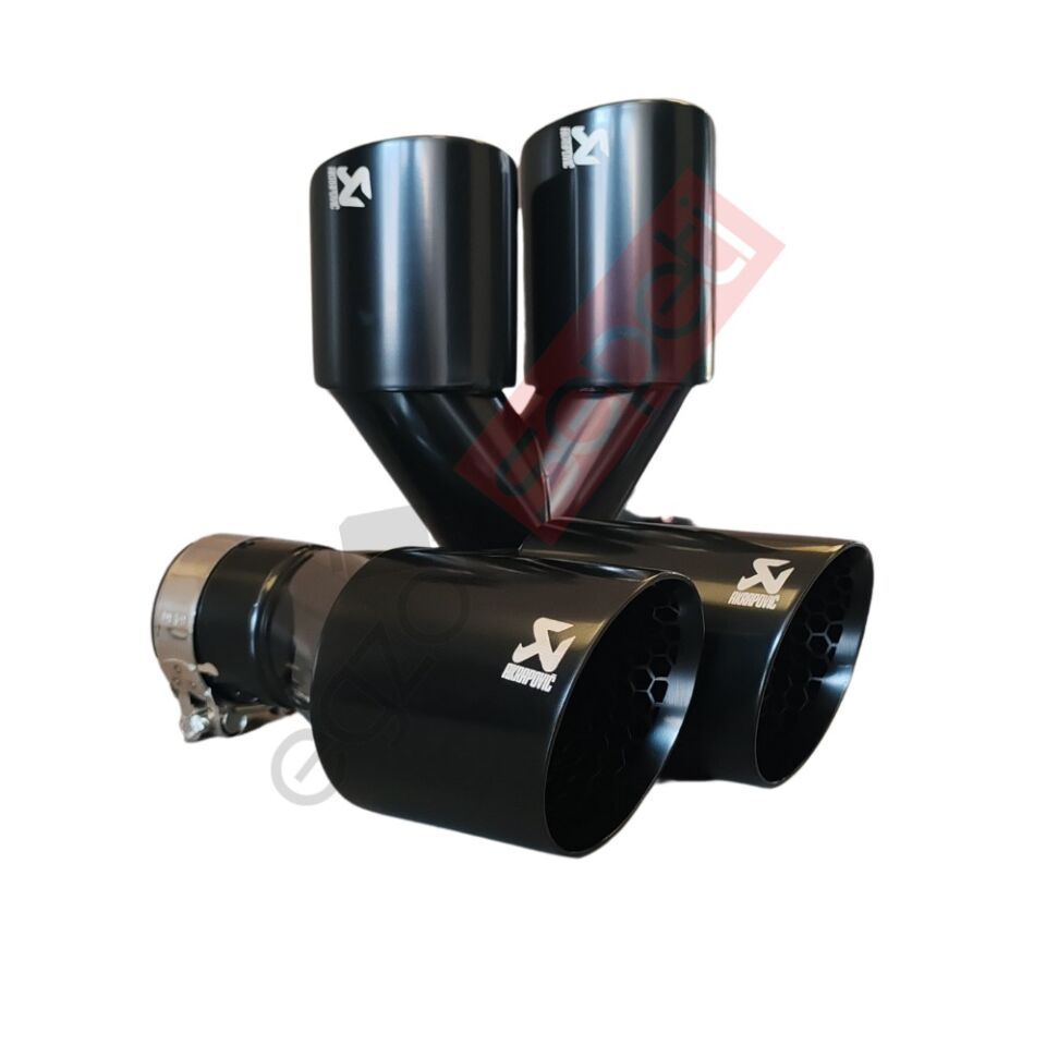 Akrapoviç Karbon Siyah Egzoz Ucu 90 MM Takım Sag Ve Sol Gerçek Karbon Malzeme İthal Ürün