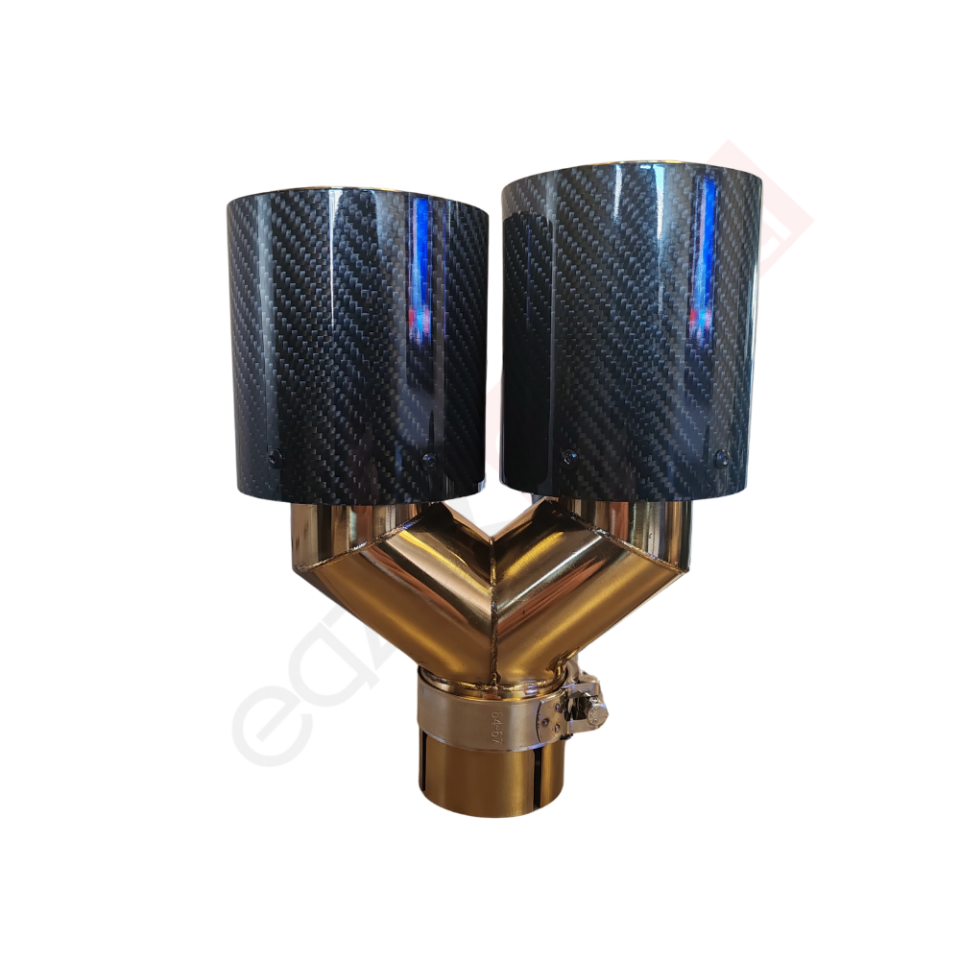 Bmw M Logolu Karbon Egzoz Ucu 100 MM Gold Sol