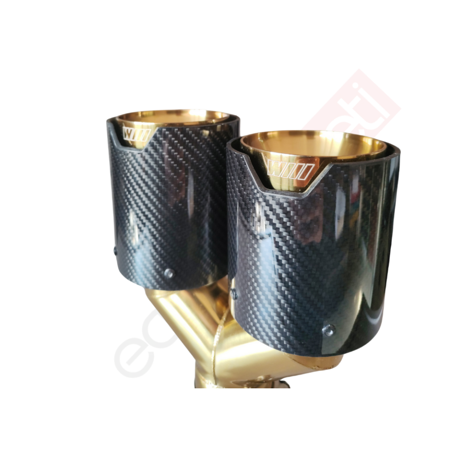 Bmw M Logolu Karbon Egzoz Ucu 100 MM Gold Sol