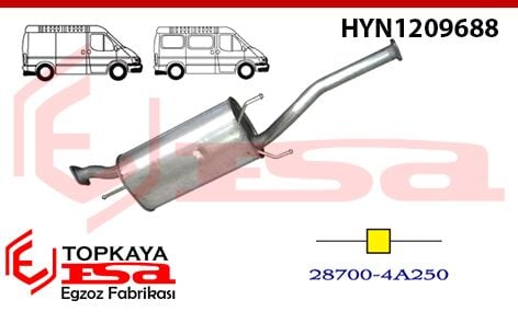 Hyundai Starex Minibüs Orta Susturucu Borulu 2004 >..