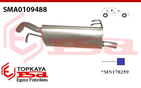 Mitsubishi Colt 1.5 Td Arka Susturucu Borulu 2006 > …