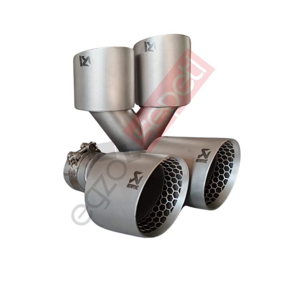Akrapoviç Karbon Beyaz Egzoz Ucu 100 MM Takım Sag Ve Sol Gerçek Karbon Malzeme İthal Ürün
