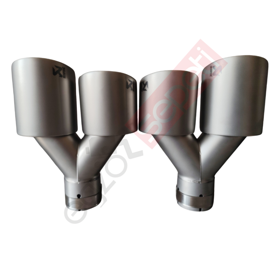 Akrapoviç Karbon Beyaz Egzoz Ucu 100 MM Takım Sag Ve Sol Gerçek Karbon Malzeme İthal Ürün