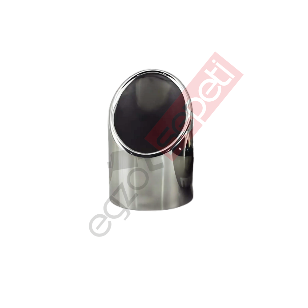 Krom Egzoz Ucu Sol Taraf 304 Kalite Yuvarlak Çap Ölçüsü 70X120 mm