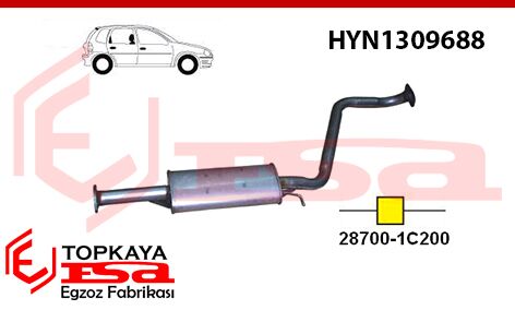 Hyundai Getz 1.5 Crdi Orta Susturucu Borulu 2003 > 2005
