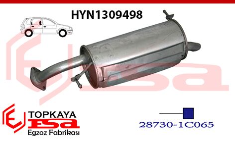 Hyundai Getz 1.3 / 1.4 Arka Susturucu Borulu 2004 > 2006