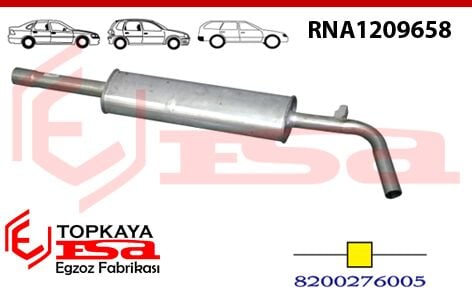 Renault Megane 4 Orta Borulu Susturucu 1.6İ