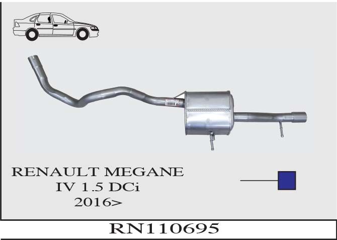 Renault Megane 4 Sedan 1.5 DCI Arka Sustrucu Borulu 2016 Ve Sonrası
