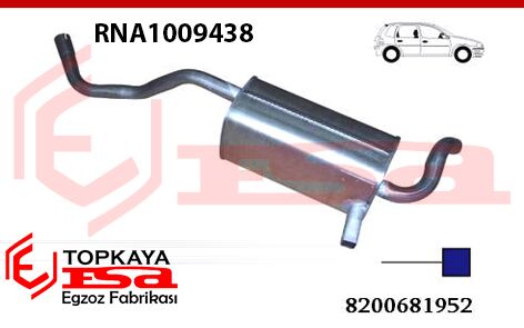 Renault Clio 3 1.4 Arka Susturucu Borulu 2005 > 2013