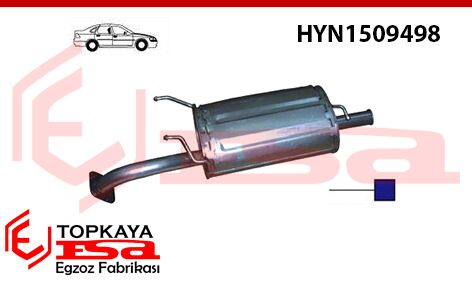Hyundai Avente 1.5/1.6 Benzinli Arka Susturucu Borulu 1995-1999