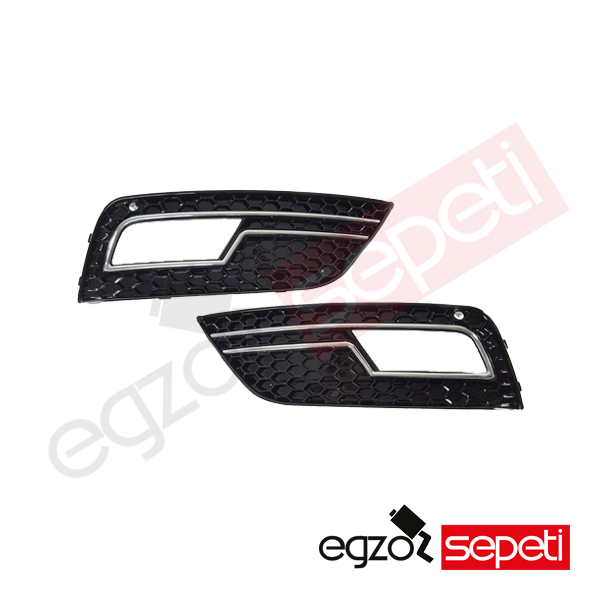 Audi A4 Sis Çerçevesi Krom/Siyah Rs Tip 2011 -2015