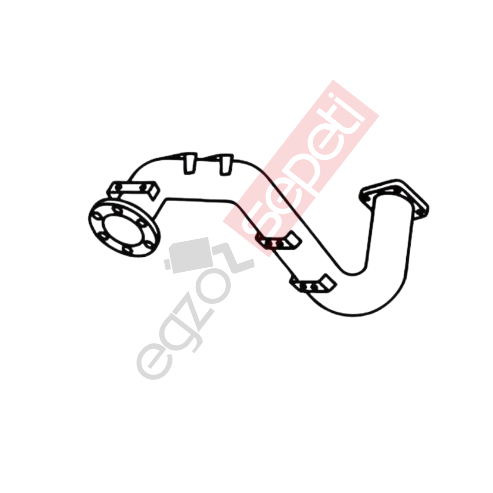 Daf Boru, Egzoz Ön, E2, 1283170 Daf Ø70 Alusi,