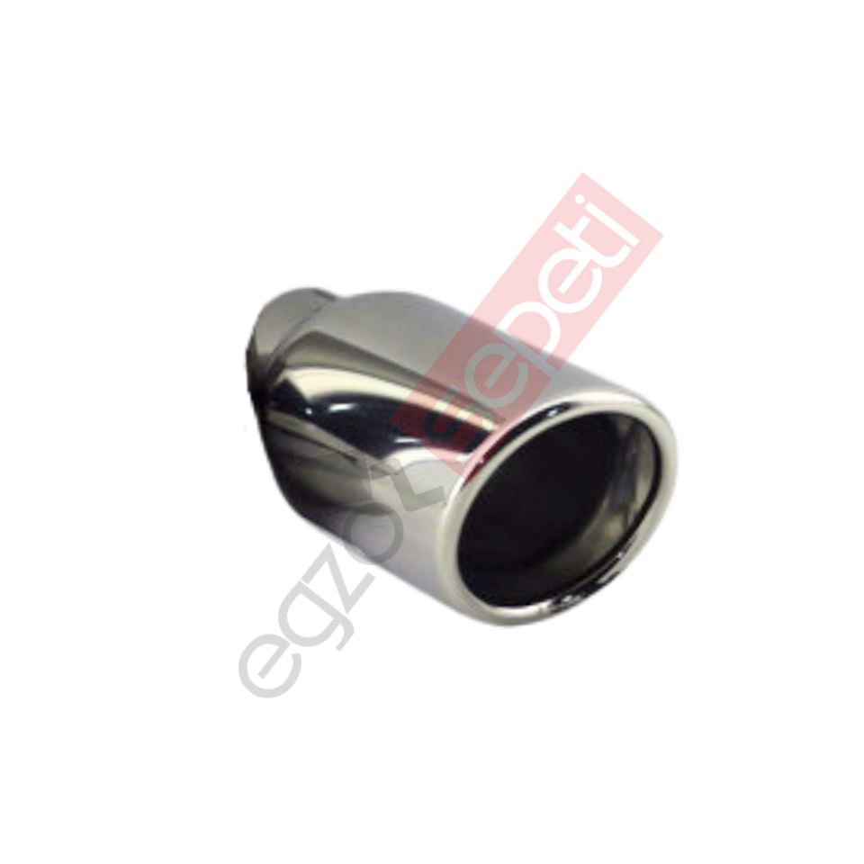 Krom Egzoz Ucu Sol Taraf 304 Kalite Yuvarlak Çap Ölçüsü 65X120 mm