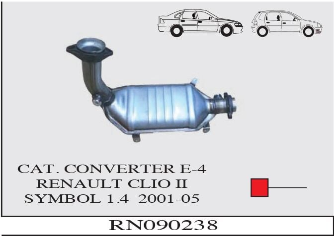 Renault Clio 1.4 Baskılı Katalitik Konverter Eu-4 Mşr.X2 2001-05
