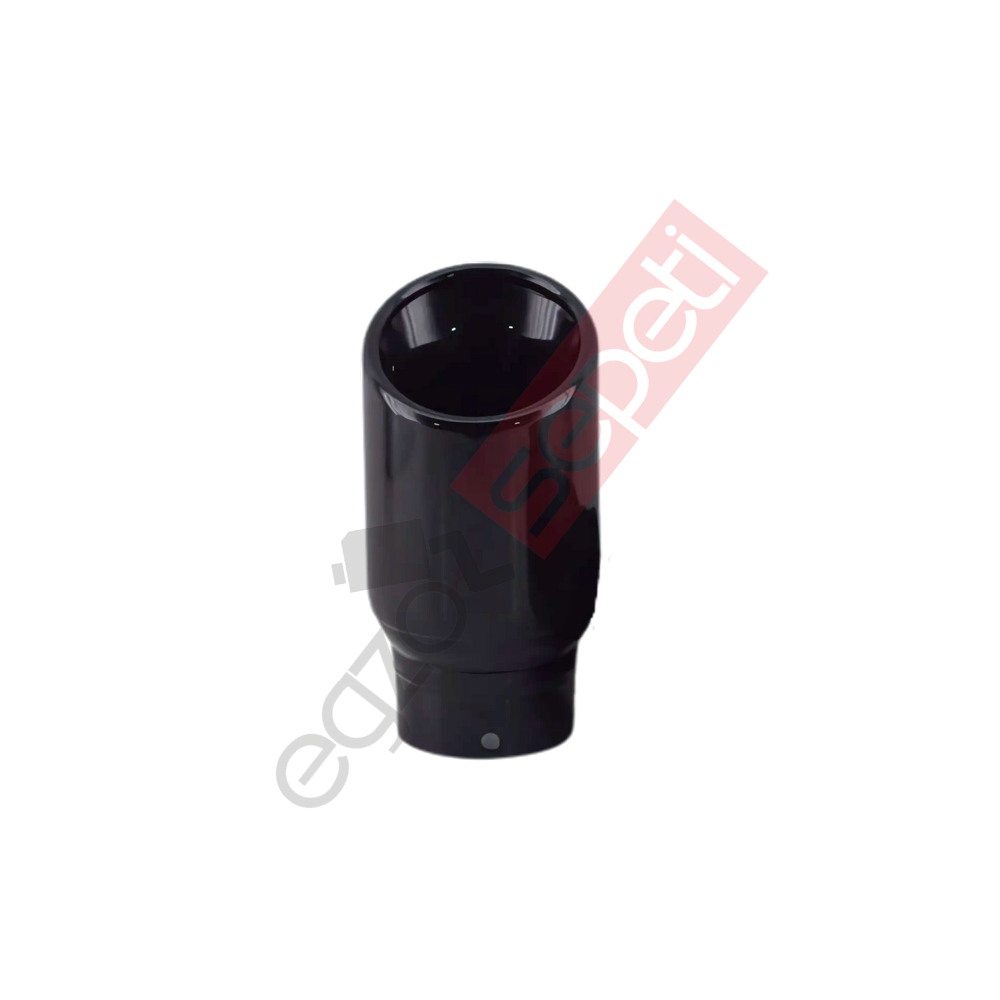 Krom Füme Egzoz Sol Taraf Ucu 304 Kalite Yuvarlak Çap Ölçüsü 80X120 mm