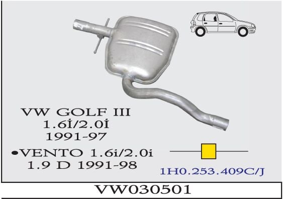 VW Vento Orta Susutucucu Borulu 1997