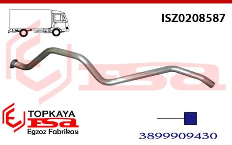 Isuzu NKR Wide 59 Çıkış Borusu Flanşlı 1992 > 1997