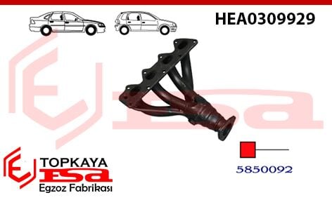 Opel Astra G  Headers 1.6İ 16V 2000 >..