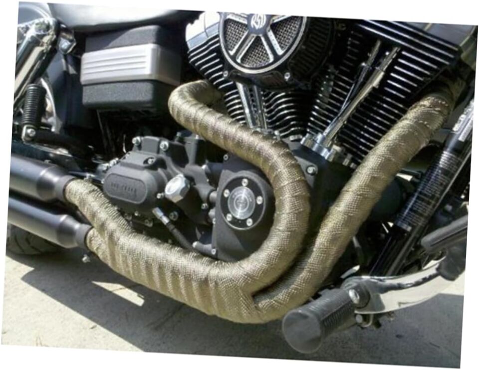 Titanyum Egzoz Sargı Bezi 10 Mt Yüksek Isı Koruma Özel Çırtlarıyla Birlikte Genişlik 5 CM