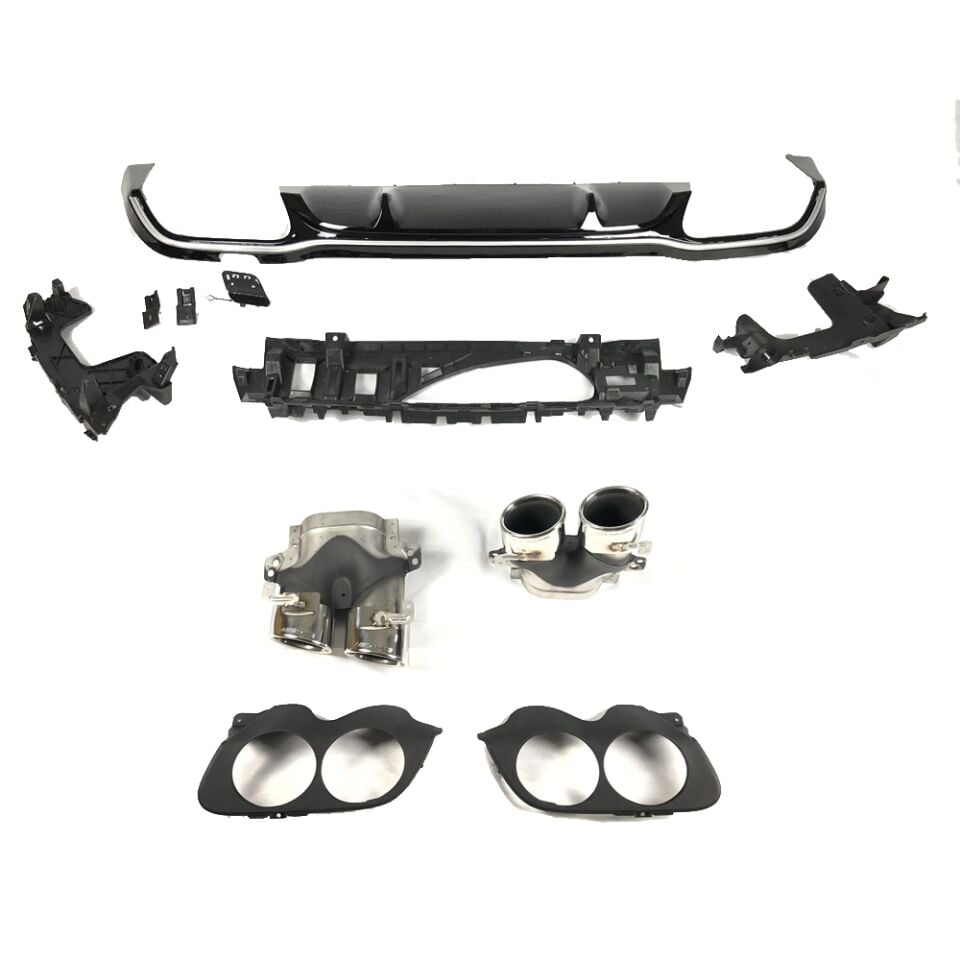 W213 DİFÜZÖR GRİ ÇITA / KROM EGSOZ E53 FACELIFT