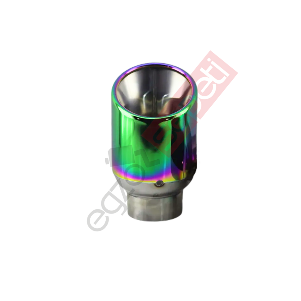 Krom Egzoz Ucu Sağ Taraf 304 Kalite Yuvarlak Çap Ölçüsü 90X120 mm