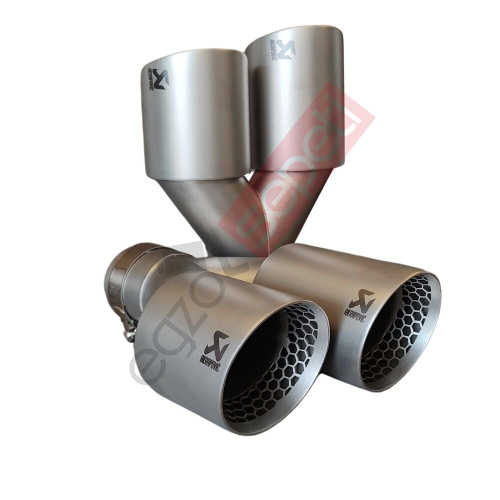 Akrapoviç Karbon Beyaz Egzoz Ucu 90 MM Takım Sag Ve Sol Gerçek Karbon Malzeme İthal Ürün