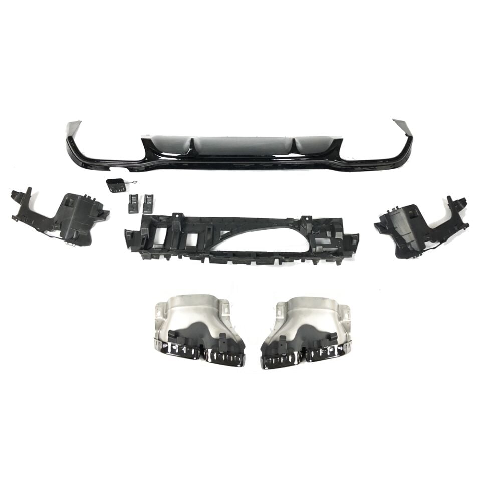 W213 DİFÜZÖR SİYAH ÇITA / SİYAH EGSOZ E63 FACELIFT