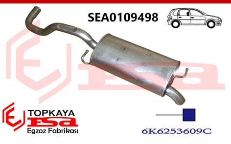 Seat İbiza Arka Susturucu Borulu 1.6İ / 2.0İ / 1.9Tdi 1993 > 1996