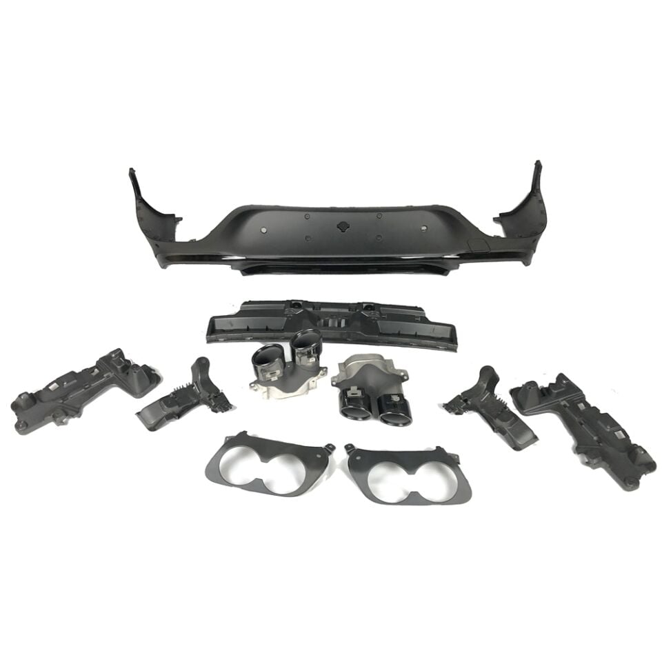 W253 DİFÜZÖR GLC43 SİYAH ÇITA / SİYAH EGSOZ FACELIFT COUPE