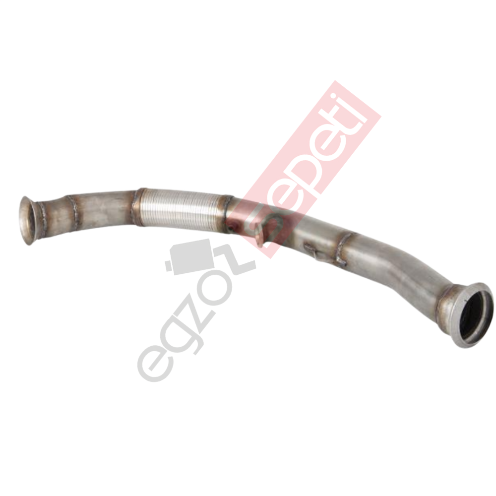 Renault Midlum Boru, Egzoz Ön, E5, 7482414024 Renault Midlum Ø88,9 Inox, FLexli,