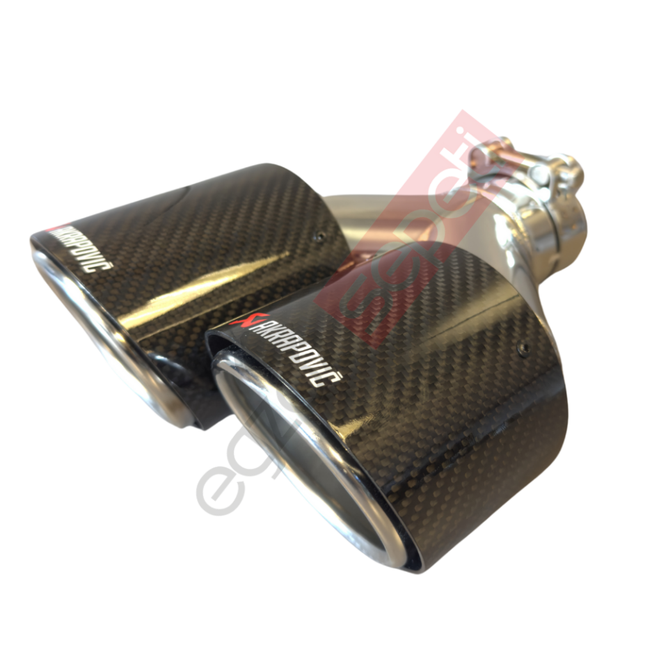 Akrapoviç Krom Dudaklı 100 MM Parlak Sag Gerçek Karbon Malzeme İthal Ürün