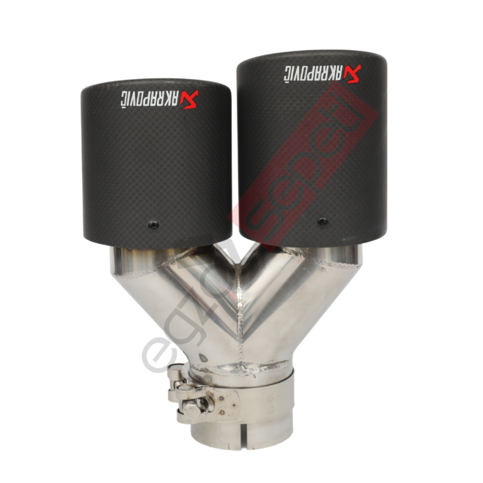 Akrapoviç Krom Egzoz Ucu Mat Dudaklı 90 MM Sag Gerçek Karbon Malzeme İthal Ürün