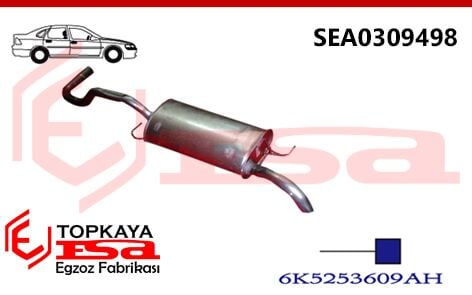 Seat Cordoba Arka Susturucu Borulu 1.4 / 1.6 / 2.0İ 1996 > ...