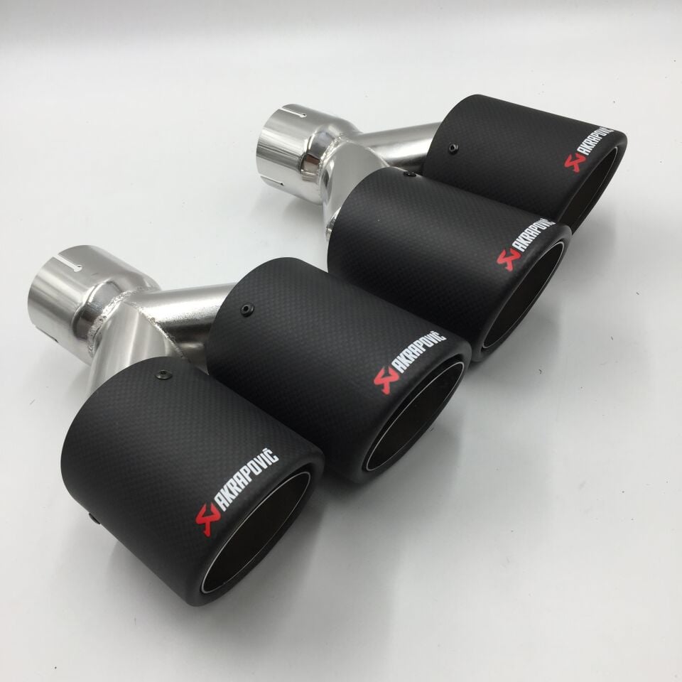 AKRAPOVİÇ EGSOZ UCU KLASİK MODEL ÇİFTLİ MAT KARBON 63*89