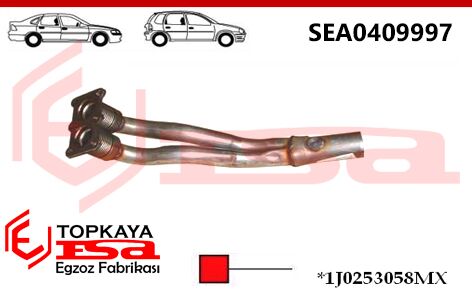 Seat Leon - Seat Toledo 1.8İ Ön Boru 2 Sprialli 1998 > 2005
Skoda Octiva 1996 > 1999 - VW Golf 6 1997 > 1999