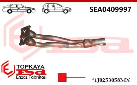 Seat Leon - Seat Toledo 1.8İ Ön Boru 2 Sprialli 1998 > 2005
Skoda Octiva 1996 > 1999 - VW Golf 6 1997 > 1999