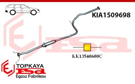 Ford Festiva 1.1 Orta Susturucu Borulu 1991>…