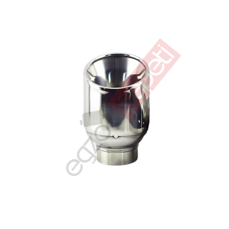 Krom Egzoz Ucu Sol Taraf 304 Kalite Yuvarlak Çap Ölçüsü 100X120 mm