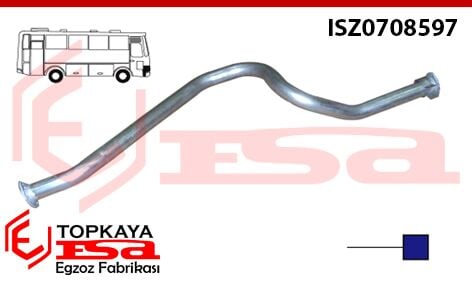 Isuzu Turkuaz Midibus Çıkış Borulu Çift Flanşlı