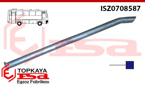 Isuzu Turkuaz Midibus Çıkış Borusu İlavesi Tek Flanşlı