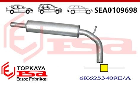 Seat Toledo 1.8İ / 2.0İ / 1.9Tdi Ön Orta Susturucu Borulu 1991 > 1999