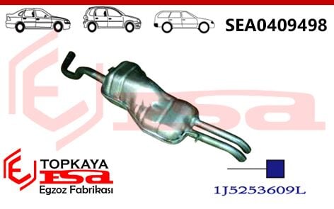 Seat Toledo Arka Susturucu Borulu 1.9Tdi Sedan Baskılı 1999 > ...