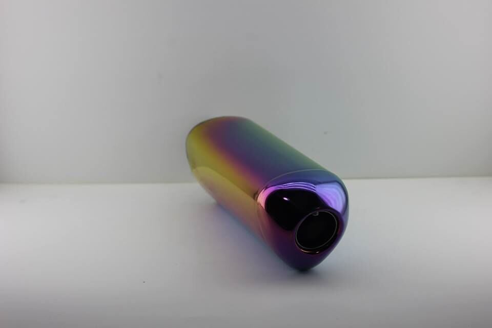 Motosiklet egzoz susturucusu kısa renkli krom slincerli kapaklı