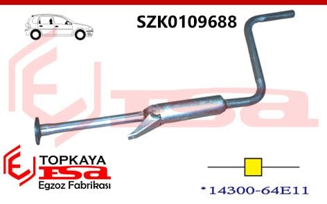 Suzuki Swift 1.3 Gti 16V Orta Susturucu Borulu Hb 1989 > 1996