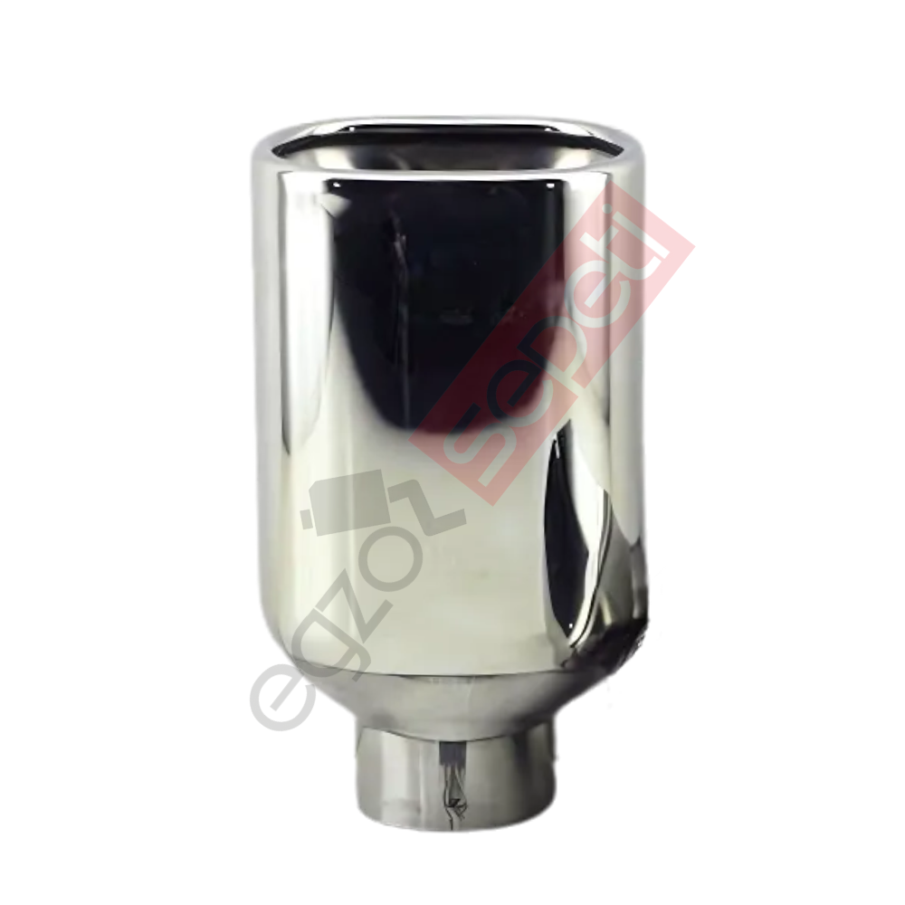 Krom Egzoz Ucu 304 Kalite Dikdörtgen Çap Ölçüsü 6X9 Cm