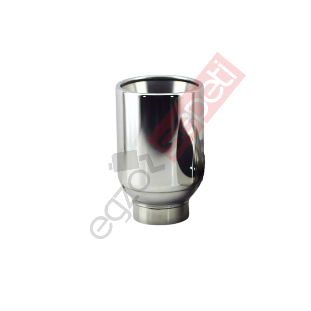Krom Egzoz Ucu Sol Taraf 304 Kalite Yuvarlak Çap Ölçüsü 100X120 mm