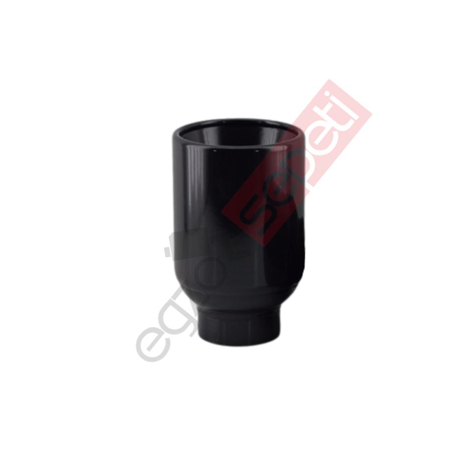 Krom Füme Egzoz Ucu Sol Taraf 304 Kalite Yuvarlak Çap Ölçüsü 100X120 mm