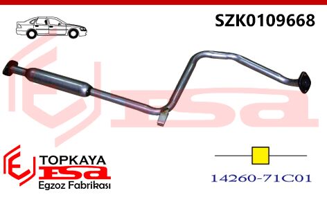 Suzuki Swıft 1.6İ 16V Glx Orta Susturucu Borulu Sedan 1990-91