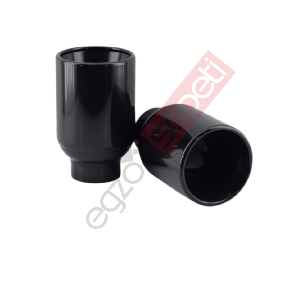 Krom Füme Egzoz Ucu Sağ Ve Sol Takım 304 Kalite Yuvarlak Çap Ölçüsü 100X120 mm