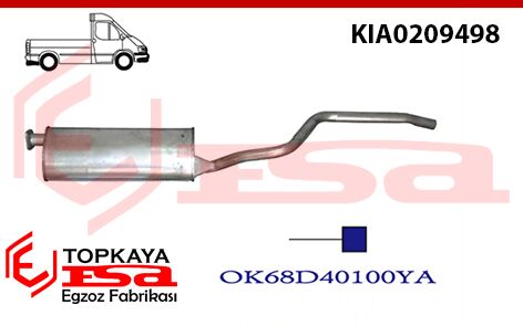 Kia Ceres 2.4 Arka Susturucu Borulu 1998 > ...